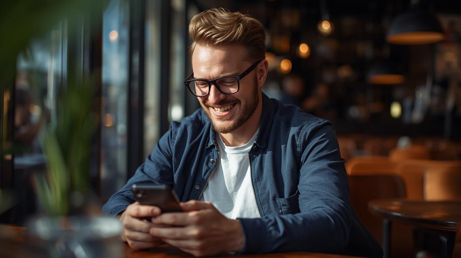 Happy players enjoying modern online gambling entertainment with blurred screens and natural lighting.